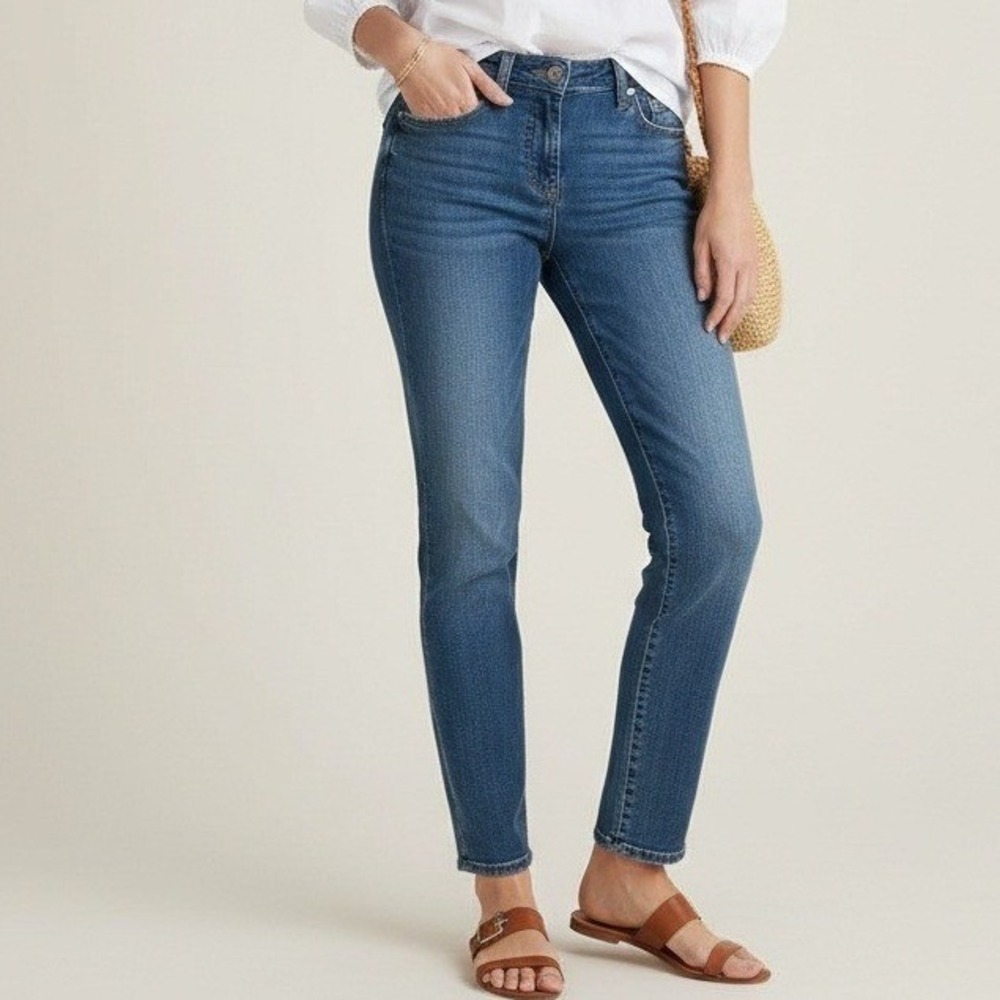 Silver Jeans Co. Beau Mid-Rise Slim Straight Boyfriend‎ Jeans 30x 28 Medium Wash